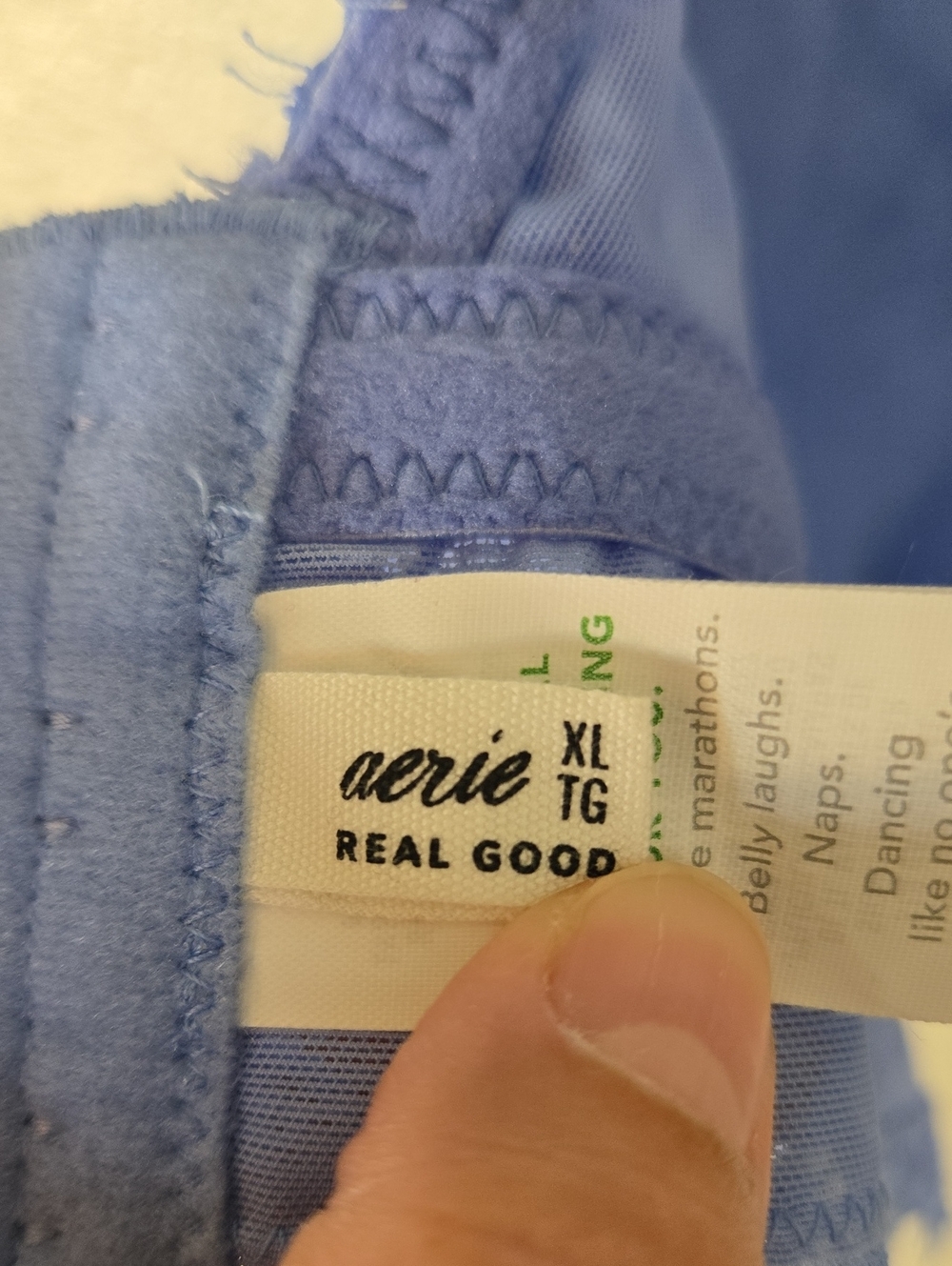 Aerie | Blue Eyelash Lace Plunge Bralette Size XL - Picture 11 of 13